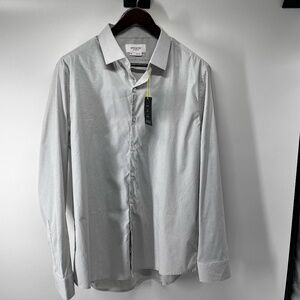Ministry of Supply (New) Aero Button Down Casual XL Light Gary Dress Shirt